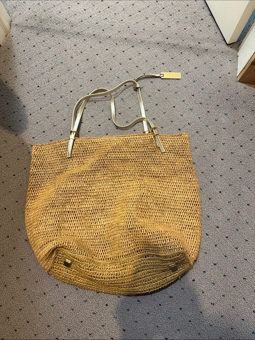 Michael Kors rafia beach bag